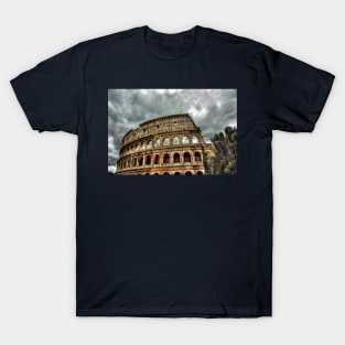 The Colosseum In Rome Moody Sky T-Shirt